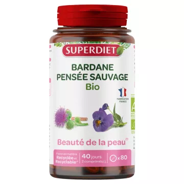 Superdiet Organic Burdock Wild Pansy 350mg 80 Tablets