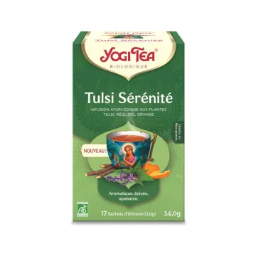 Yogi Tea Ayurvedic Herbal Tea Tulsi Serenity Organic 17 Sachets