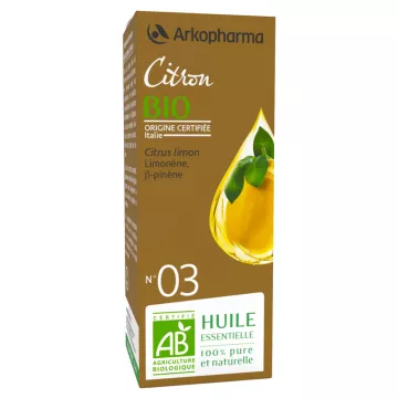 Органическое эфирное масло лимонаArko-Essentiel Olfae n ° 3 Arkopharma 10 мл