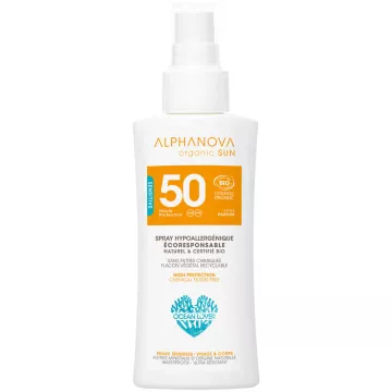 Alphanova Organic Sun Spray Ipoallergenico Organico Viso e Corpo SPF50 90 gr