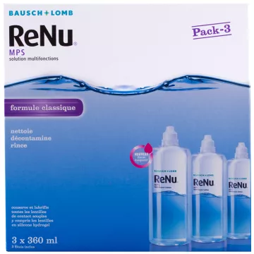 Bausch+Lomb ReNu MPS Multifunktionslösung Linsen Pack-3