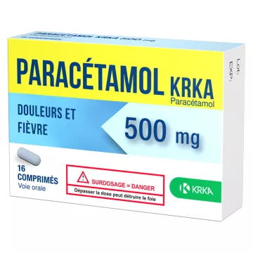  KRKA Paracetamol 500 mg 16 comprimés