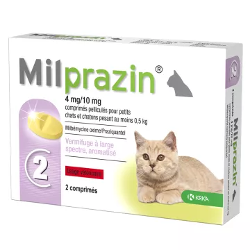 Milprazin Vermifuge gato de amplo espectro e gatinho 2 comprimidos