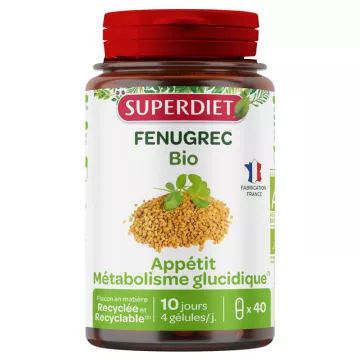 Superdiet Fenugreek Organic 40 capsules