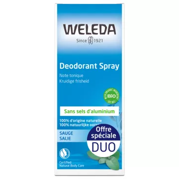 Weleda Sauge Déodorant Spray Note Tonique 100 ml Duo