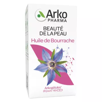 Arkogélules Huile de Bourrache Beauté de la Peau Bio 60 gélules