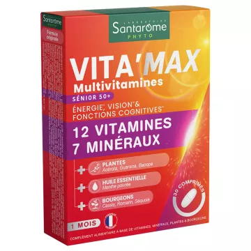 Santarome Vita Max Multivitamines Sénior 50+ 30 Comprimés
