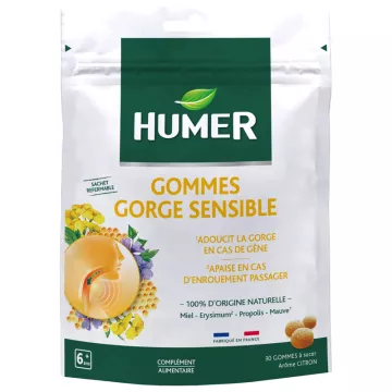 30 gomas de borrar Urgo Humer Sensitive Throat