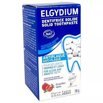 Elgydium Pasta Dental Sólida Antiplaca 60 Comprimidos