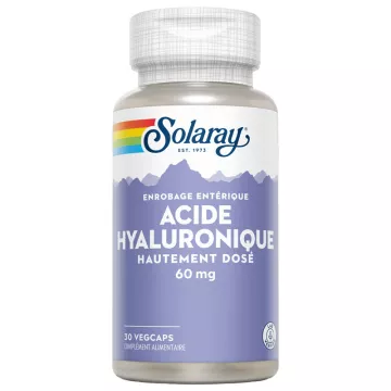 Solaray Ácido Hialurônico de Alta Dose 60 mg 30 cápsulas