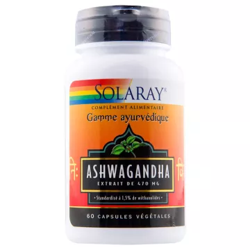 Solaray Extrato de Ashwagandha 470 mg 60 cápsulas