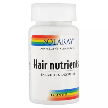 Питательные вещества для волос Solaray, обогащенные L-цистеином, 60 капсул
