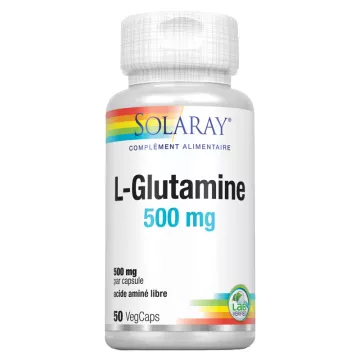 Solaray L-Glutammina 500 mg 50 Capsule Vegetali