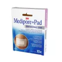 Medipore + PAD Pansements Adhésif Stéril 5x7.2cm Boîte de 10