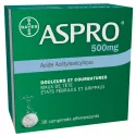 ASPRO 500MG aspirina analgésica